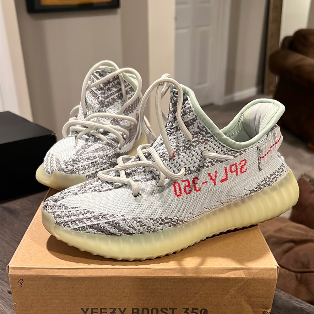 Adidas Yeezy Boost 350 V2 Kids Shoes - Gray and Red